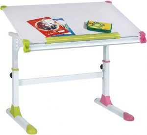 Checkliste Schulanfang - der passende Schreibtisch -höhenverstellbarer Kinderschreibtisch in weiß/grün 