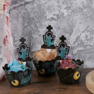 Halloween Cupcake Wrappers und Toppers
