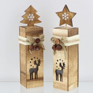 LED-Holzsäulen Rentier – hübsche Advents- und Weihnachtsdeko