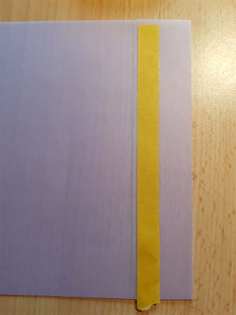 Transparentpapier mit doppelseitigem Klebeband