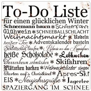 To-Do-Liste Winter – tolle Winterdeko