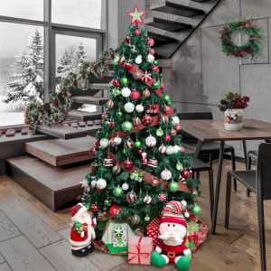 Christbaumdeko grün rot, Weihnachtsbaum-Deko