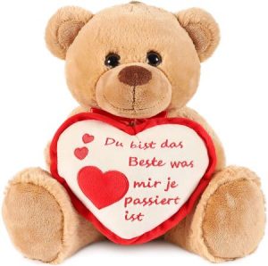 Teddy mit Herz - "du bist das Beste was mir je passiert ist" – hübsches Valentinstagsgeschenk für IHN