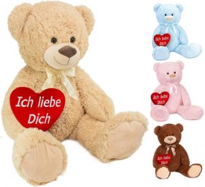 XXL Teddy mit Herz "Ich liebe dich" - Geschenkidee zum Valentinstag