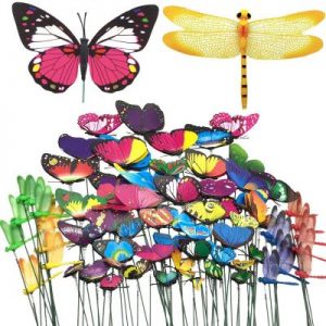 Blumenstecker Schmetterlinge und Libellen
