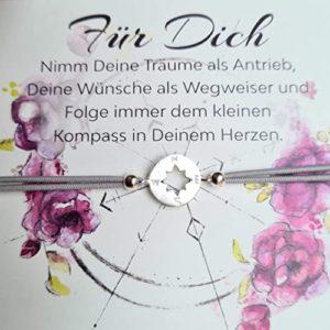 Armband mit Kompass-Motiv - wunderhübsches Geschenk für Konfirmandinnen
