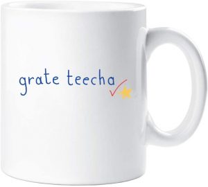 Tasse für Englischlehrer - grate teecha - Geschenk für Englisch-Lehrer