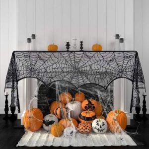 Halloween Dekoration - Läufer, Spinnennetz, Spinnen