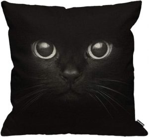 Kissenhülle schwarze Katze
