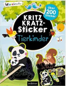 Kritzkratz-Stickerbuch Tierkinder