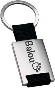 personalisierbarer Schlüsselanhänger mit Pfotenabdruck - schönes Geschenk für Hundefans