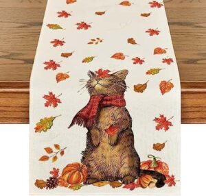 Tischläufer "Katze im Herbst"