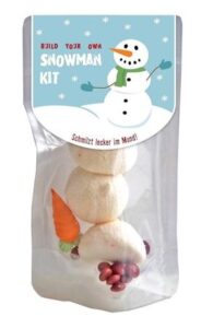 Snowman Kit – leckerer Schneemann aus Marshmallows zum selber bauen und essen