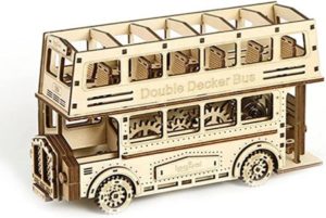Holzpuzzle Doppeldeckerbus – tolles Geschenk für Busfahrer und Busfahrerinnen