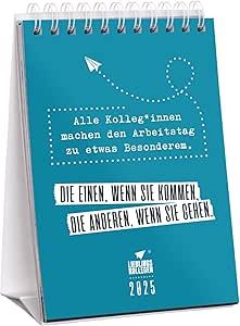 Aufstellkalender mit witzigen Sprüchen für den Arbeitsplatz – tolles Wichtelgeschenk für Kollegen und Kolleginnen