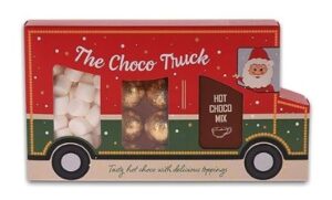 Santa's Choco Truck – Trinkschokolade, Marshmallows und goldene Schoko-Pralinen