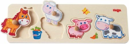 Holzpuzzle "Bauernhoftiere" für Babys ab 1 Jahr