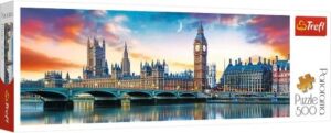 500 Teile Panorama-Puzzle: Big Ben & Westminster Abbey