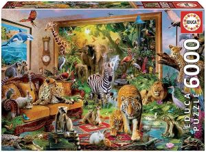 Wilde Tiere im Haus – 6000 Teile Puzzle ein tolles Geschenk für die Tierfreunde unter den Puzzle-Fans