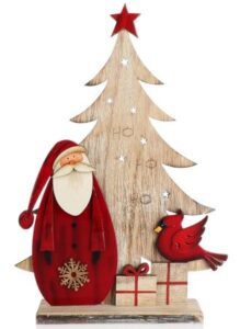 Dekorativer Aufsteller für Weihnachten - Weihnachtsmann aus Holz 