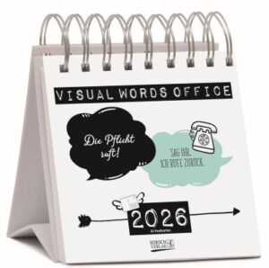 Wochenkalender 2026 zum Aufstellen mit witzigen Sprüchen – Motiv: Sprechblase: Die Pflicht ruft! 2. Sprechblase: Sag ihr, ich rufe zurück