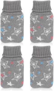 4er Set Taschenwärmer im grauen Rollkragen-Design