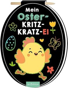 Oster-Kritzkratz-Ei, ein kreativer Kratzelspaß – Ostergeschenk für Kinder ab 5 Jahre