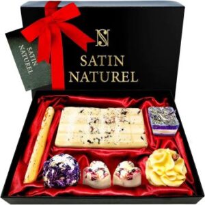 Satin Naturel Bio Badebomben Set in sechs Düften – Wohlfühlgeschenk zum Muttertag