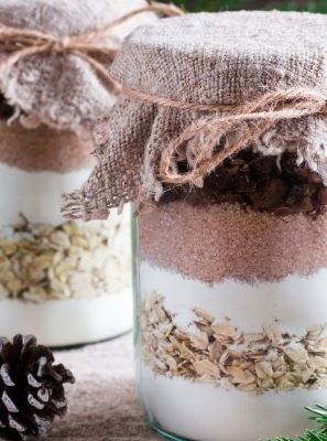 Backmischung im Glas